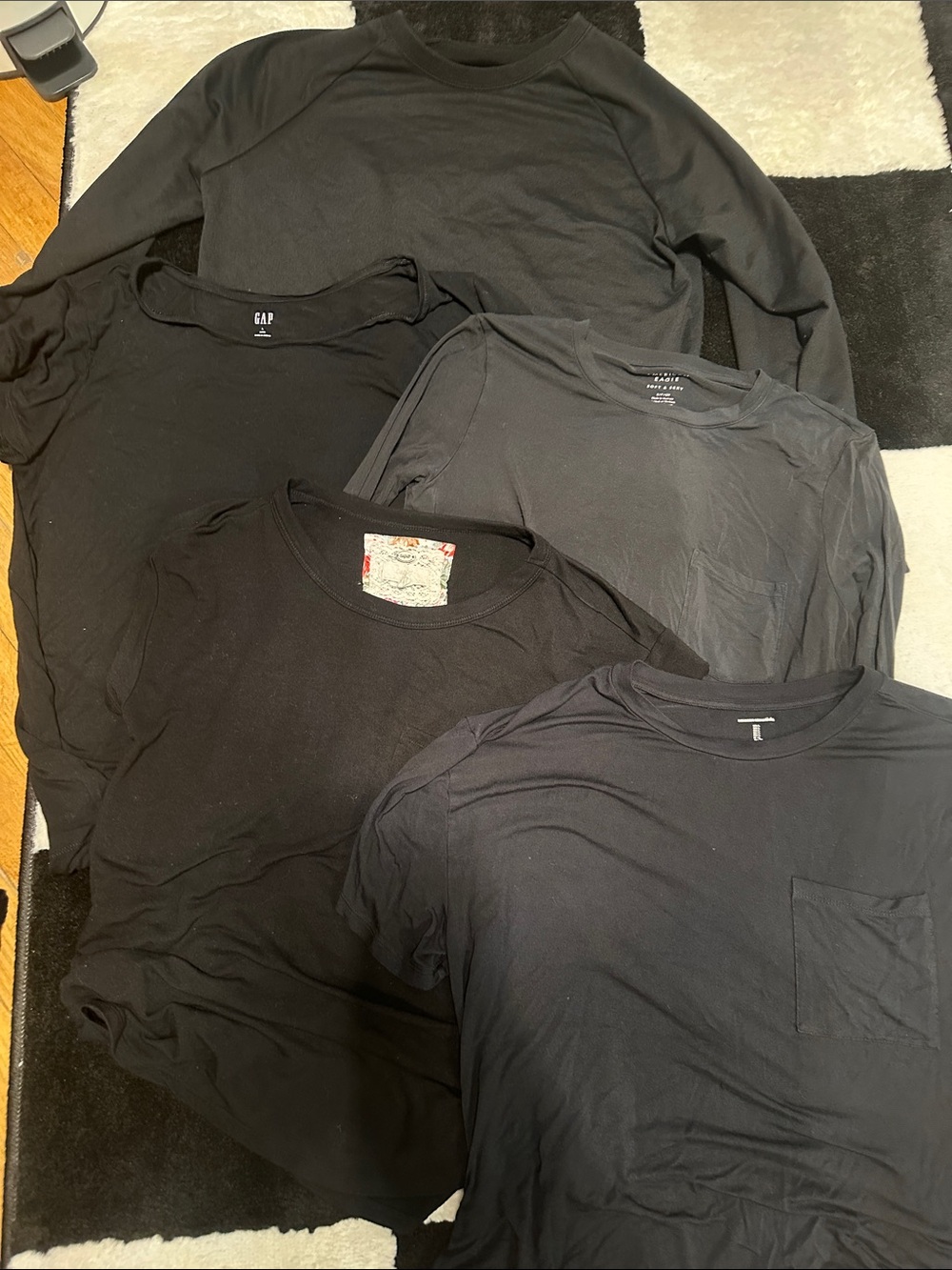Black Crew Neck T-Shirt - Classic Everyday Tee bundle